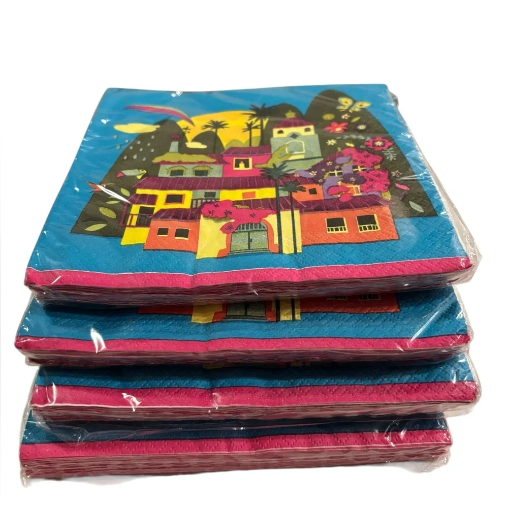 Disney Encanto Party Decor- Plates, Napkins, Tablecloth, Novelty Glasses- 11 pcs